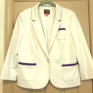 The Limited White and Royal Blue Blazer